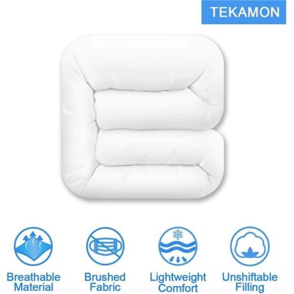 All Season Queen Comforter Winter Warm Soft Quilted Down Alternative - Picture 2 of 7